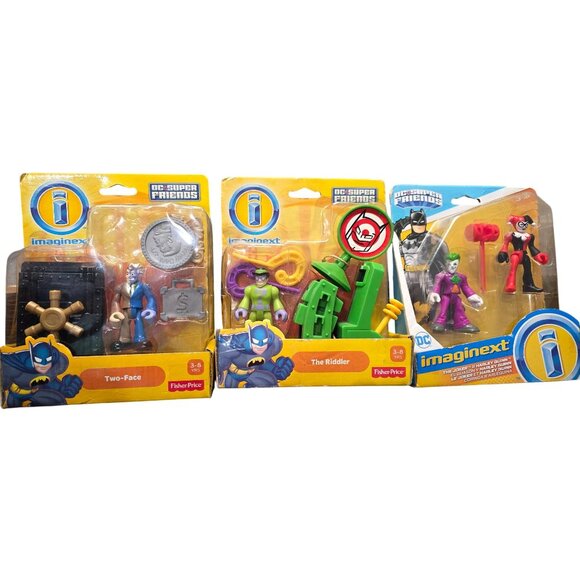 DC Comics Super Friends Two face, Riddler, The Joker & Harley Quinn New - Picture 6 of 10